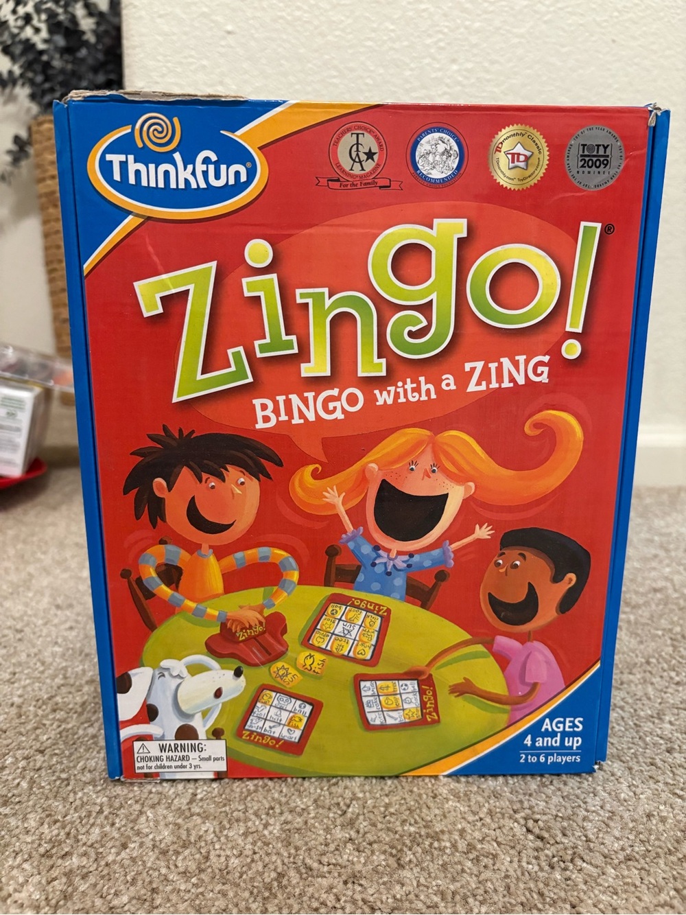 ThinkFun Zingo! Kids Matching Bingo Game - Red